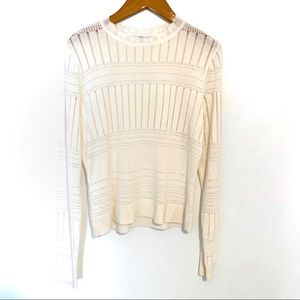 Derek Lamb 10 Crosby Ivory Sweater Sz M EUC